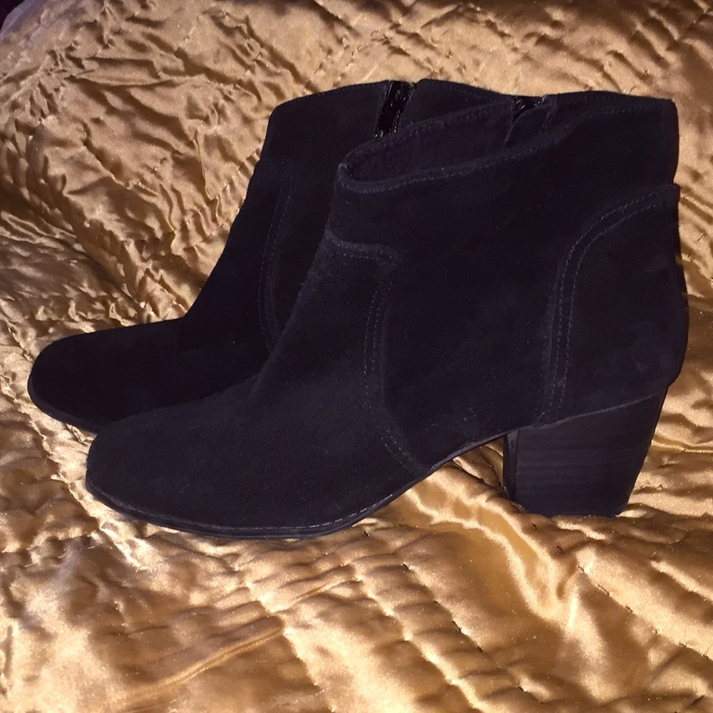 Sole Society Black Suede Booties